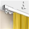 LIYI929GP Binario Per Tenda Estensibile Facile Installazione - Bastoni Scorritenda Per Tende 85-420CM - Binari Regolabili Con Terminali In Metallo, Traccia Singola/Doppia Pista, Soffitto/parete(Single track,1.1