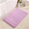 Hiseng Tappetino da Bagno Antiscivolo in Memory Foam, Morbido Assorbente Lavabile per Bagno e Doccia (50x80CM, Viola Chiaro)