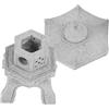 ZUNOXAZ Mini Lanterna Pagoda in Pietra Decorazione Giardino Giapponese Statuetta Zen Per Terrario Esterno Torre Luminosa Per Acquari e Spazi Relax