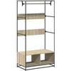 vidaXL Armadio Rovere Sonoma 90x50x180 cm in Truciolato, Mobile portaoggetti, Guardaroba, Mobile per Camera da Letto, armadietto portaoggetti