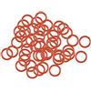 sourcing map Sourcingmap, O-ring in silicone, diametro 7 mm, diametro 5 mm, larghezza 1 mm, guarnizione VMQ, confezione da 50 pezzi, colore rosso