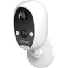 OBA Telecamera di Sicurezza Wi-Fi DH008-4MP, Wireless Esterno/Interno, Batteria 6 Mesi, Visione Notturna, Sensore Movimento PIR, Audio Bidirezionale, App, supporta scheda MicroSD fino a 128gb