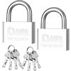 OMJMYY 2 Pezzi Mini Lucchetto con 8 Chiave per Bagagli Lucchetto Piccolo Armadietto Lucchetto Diario Impermeabile Lucchetto Chiave per Magazzini Garage Giardini Armadietti Armadi - 40 mm