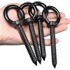 OHIYO Vite ad occhiello M10, 16 cm, lunga Vite ad occhiello M10 x 120 mm per amache, tende da sole, sedie a dondolo, applicazioni pesanti in interni ed esterni (nera)