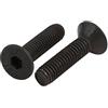 uxcell sourcingmap 2pz. M6x25mm testa piatta svasata esagonale mano sinistra vite con filettatura DIN7991