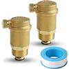LALAGO 2Pcs Valvola di Ventilazione DN20 G3/4, Valvola di Sfogo Aria Automatica, Valvola di sfiato dell'aria di protezione della ruggine d'ottone, Valvola automatica Minical sfogo aria
