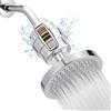 Eolax, set soffione doccia filtrato ad alta pressione, filtro a pioggia da per acqua dura, soffione rotondo universale, filtraggio a 20 fasi, rimuove le impurità per la pelle ringiovanita di cromo