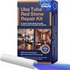 NNREPAIR UBA Tuba & Black Stone Repair DIY Kit (rosso, nero e trasparente) - Ideale come kit di riparazione granito, funziona alla grande come kit di riparazione per controsoffitto al quarzo, anche per