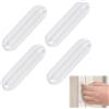 Lguaquanx 4 maniglie autoadesive per porte scorrevoli, ovali, 110 x 33 mm, maniglie trasparenti per armadi, mobili, porta del balcone, per porte in vetro, finestre, cassetti, armadi