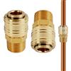Riybyds 2 Pezzi Attacchi Rapidi per Aria Compressa DN 7,2 con Filettatura Esterna da 1/2 Pollice - Raccordi Robusti e Facili da Usare per Connessioni Pneumatiche Efficienti (2pcs)