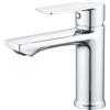 BELZ Rubinetto da bagno, miscelatore monocomando per bagno, miscelatore bagno, altezza 96 mm, risparmio energetico, cromato
