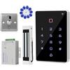 ReaIOKbii Kit Controllo Accessi Wi-Fi Tuya, Tastiera RFID Impermeabile, Serratura Magnetica 180kg, Alimentatore 12V, Pulsante di Uscita e 10 Tag RFID, Sblocco Remoto per Uffici e Abitazioni