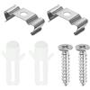 sourcing map T5 clip staffa appendiabiti tubo fluorescente morsetto supporto con viti tubi cavi per lampadine LED lampada da soffitto, set da 20
