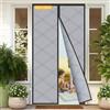 Sylken Tenda termica per porta, 200 x 90 cm, ispessita, antivento, impermeabile, in tessuto Oxford con cotone e poliestere caldo per l'inverno, antivento, insonorizzante, per l'inverno, grigio