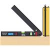 BINTA Angle Finder Digitale 0-225°Inclinometro Livella Angolare Digitale Precisione ±0.5°- Display LCD Retroilluminato, Doppia Bolla con Borsa Portatile per Falegnami/Edil/Fai Da Te-Nero