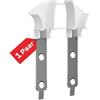 BAUHELD® Imbuto universale per tapparelle [1 paio], utilizzabile in modo flessibile su ogni guida di guida, guida ottimale e funzionamento uniforme su mini profili, larghezza di ingresso 12 mm, bianco