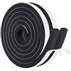 GUKOY Nastro di Tenuta Adesivo Guarnizione Porta per Porte Finestre, 2 Rotoli 12 mm x 10 mm x 4M Nastro in Schiuma Guarnizione in Gomma per Collisione Sigillo Isolamento Acustico, Nero