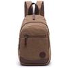 UISKOOPW Piccolo zaino, mini zaino, tasche multiple con scomparti a tracolla, borsa per donna o uomo, Tela, Caffè