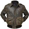 Hafsah Bomber da aviatore A2 Aviator Flying Tiger WWII Flight Aviator Bomber da uomo in vera pelle con bomber pilota da uomo, A-2 Aviator Flight Giacca in pelle, L
