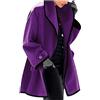 Generico Giubbotto Con Pelliccia Felpa Donna Calda Cappotto Manica Aperto Inverno Casual Lungo Cardigan In Lana Da Donna Capispalla Trench Giacca Calda Giacca Sci Felpa Purple Xxl