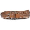styleBREAKER Cintura da donna in vita con borchie a sfera e fibbia ad anello, Taglia unica/Onesize, Vintage Style, cintura borchiata 03010111, colore:Beige