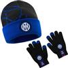 Inter Milan F.C. Cappello Invernale e Guanti Bambino Adolescenti, Regalo Ragazzo