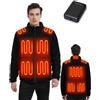 FrostVoyage Giacca Riscaldata Uomo con Batteria 18400 mAh, Giubbotto Gilet Pile Riscaldato Uomo con Power Bank, Invernale Abbigliamento Riscaldato Lavoro Moto, 10 Zone di Riscaldamento