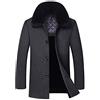 YOUTHUP Cappotto Corto in Lana da Uomo con Colletto in Pile Rimovibile Cappotto Corto Invernale in Lana