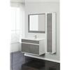 Feridras Mobile Bagno Sospeso cm.90x57 colore Bianco e Grigio Cemento