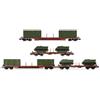 Rivarossi FS 2-UNIT PACK 4-AXLE FLAT TWO 20' CONTAINERS + TWO M113 EP.IV-V 1:87