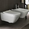 GEBERIT COPPIA SANITARI VASO BIDET E COPRIVASO RALLENTATO GEBERIT SMYLE SQUARE SOSPESI RIMFREE