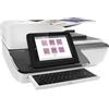 HP ScanJet Enterprise Flow N9120 fn2 - Scanner per documenti a superficie piana con schermo tattile da 8, 120 ppm/240 ipm, 200 fogli da 75 g/m², Ethernet 10/100/1000, USB, bianco