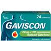 Reckitt Benckiser Gaviscon 250 Mg + 133,5 Mg 24 Compresse Masticabili Gusto fragola