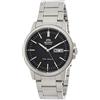 Orient Orologio da uomo Commuter giapponese, automatico, carica manuale, in acciaio inox, stile casual, Nero - Bracciale in Acciaio Inossidabile, Cinturino