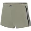 adidas Short Pant-Sport Active Essentials Cotton 3 Stripes Boxer Corti, Silver Pebble_4a0693, S Donna
