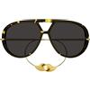 Bottega Veneta Occhiali da Sole BV1273S 005 Drop Aviator Marrone/Grigio Scuro Unisex