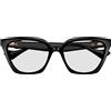 Gucci Occhiali da Sole e Vista GG1542S 001 Nero/Trasparente con Clip Donna
