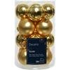 16 BAUBLES GLASS SHINY-MATT MIX GOLD D.3.5
