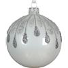 BAUBLE GLASS ENAMEL MATT SPARKLE TOP 2ASS WINTER W