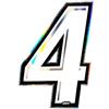4R Quattroerre.it 13254 Numero Racing 4, Bianco