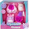 Squishville SQM0513: Set di accessori - Glam Makover, mini squishmallow super morbidi, personaggi di peluche da 5 cm con accessori