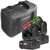 BEAMZ MHL36 COPPIA DI TESTE MOBILI 4 LED RGBW 36W DMX STROBO + BAG NUOVO