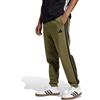adidas Pantaloni tuta UOMO Adidas Essentials 3-Stripes Fleece Verde oliva Cotone