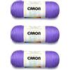 Caron Simply Soft Grape Brites - Gomitolo di filato acrilico, 3 confezioni da 170 g, 4 medi (pettinati), 300 m, per lavori a maglia/uncinetto