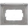ZOREI Placca Custodia IP44 Universale Compatibile Con Bticino Vimar Gewiss, 3 Moduli Per Scatola 503 (Grigio)