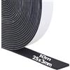 Storystore Nastro autoadesivo in schiuma, guarnizione in gomma per porte e finestre, resistente alle intemperie, anti-collisione, isolamento acustico, lunghezza totale ([25mm(B) x3mm(D) X10m(L)])