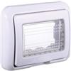 ZOREI Placca con Coperchio, Supporto Stango Idrobox IP55, Compatibile con Bticino Living Light, Coperchio Modulo Cassetta (3 Posti/Moduli,Bianco)