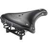 Selle Montegrappa Sella Vintage Montegrappa Originale in Vero Cuoio Invecchiato Artigianale con Doppia Molla Antiurto MOD 1990 Oxford Club (Colore/MOD: NE Black)
