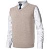 MeiLayM Gilet da Uomo Inverno V-Collo Senza Maniche Gilet con Scollo V Panciotto Maglione Cardigan Canotte Pullunder Smanicato Pullover Misto Scollo Commerciale Maglieria Panciotto