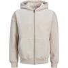 JACK & JONES Jack&Jones JJEURBAN Edge Sweat Zip Hood Noos, Raggio di Luna, XL